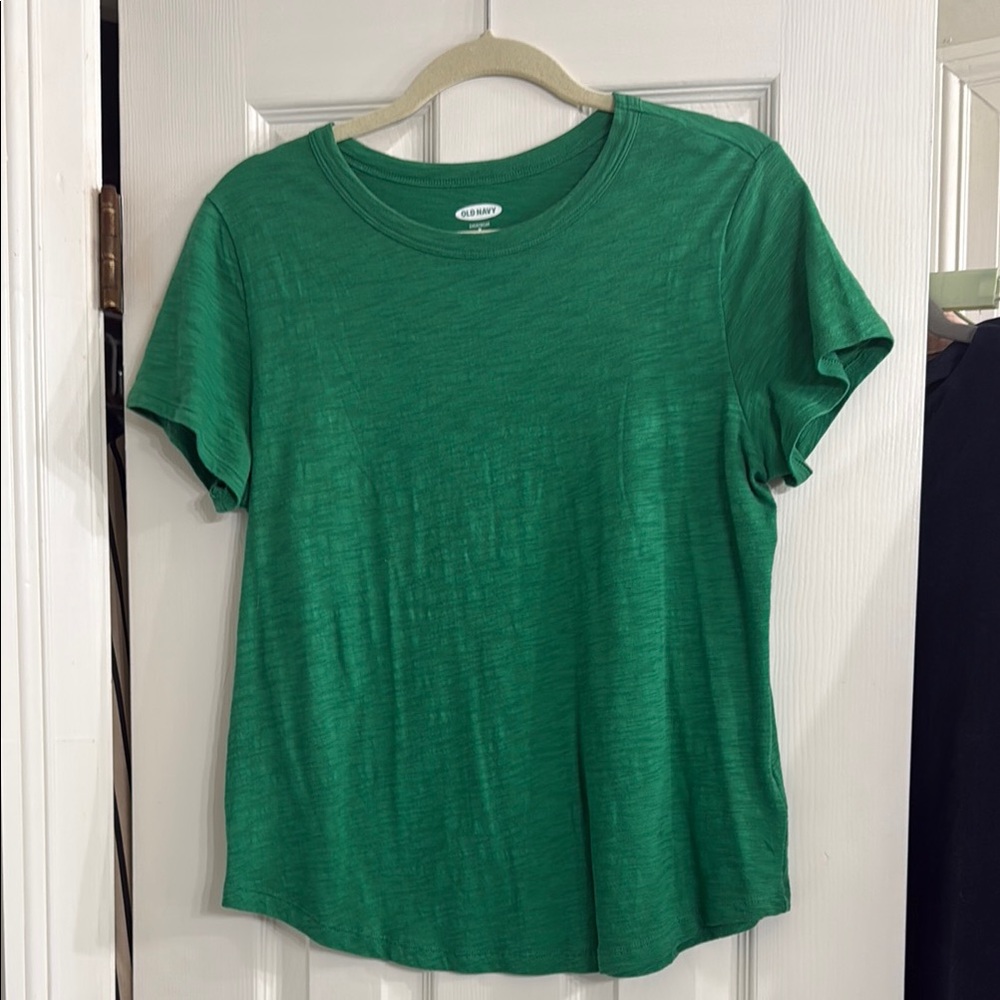 Old Navy Green Fitted Short Sleeve Tee